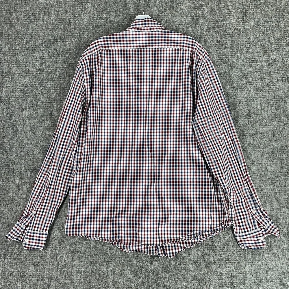 J Crew Shirt Mens XL Plaid‎ Slim Fit Flex Washed Button Up Business Casual